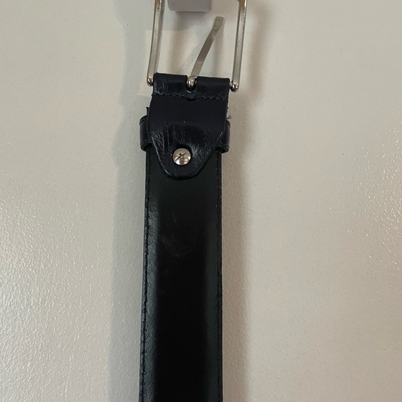 Men’s Genuine Leather Dark Blue Belt Size 52 Iguana - Picture 5 of 12